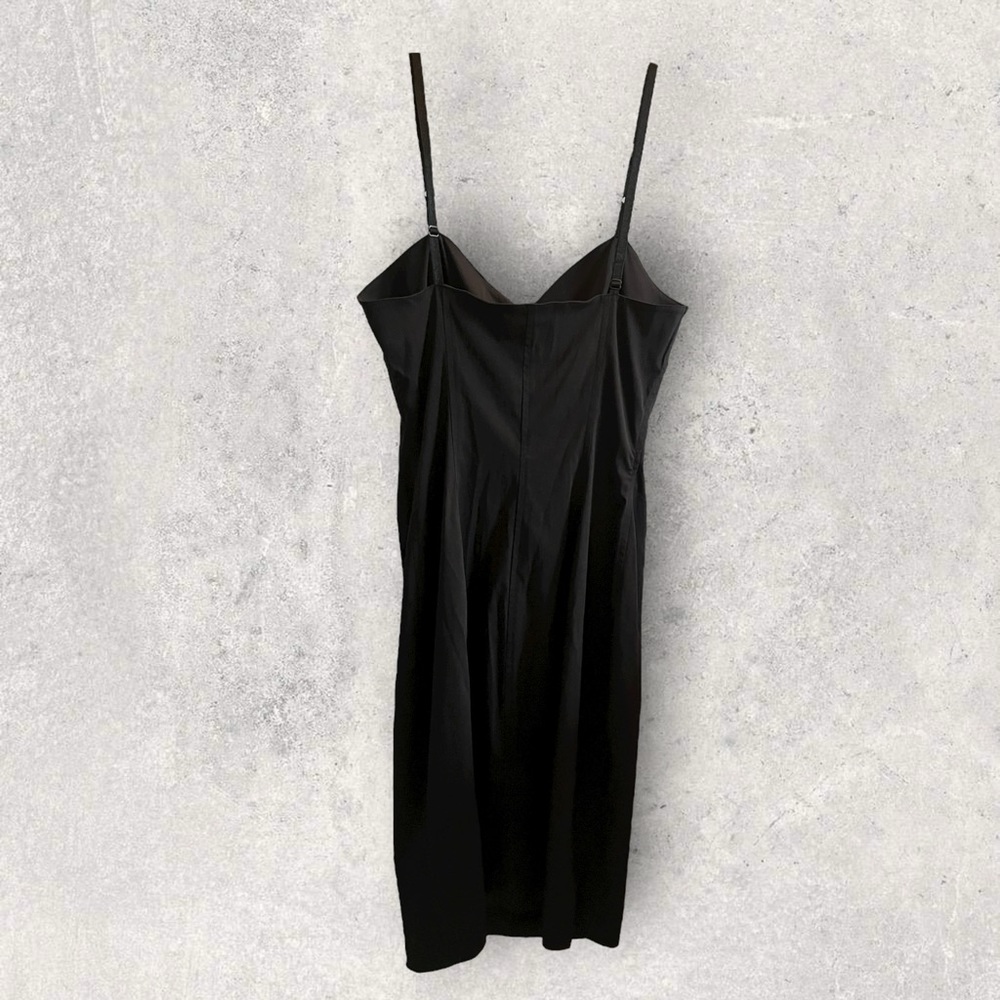 SASCH Black Satin Slip Dress with Hook & Eye Closure – Size Small - Picture 4 of 5